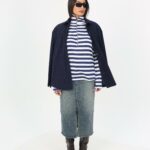 חולצה פיינריפ פסים עם רוכסן