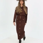 חליפת סריג כפתורי זהב 58252