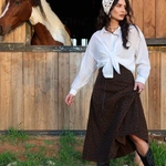 חצאית מנומרת 709