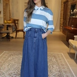 חצאית גינס עם גומי 2671