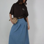 חצאית ג'ינס פליסה